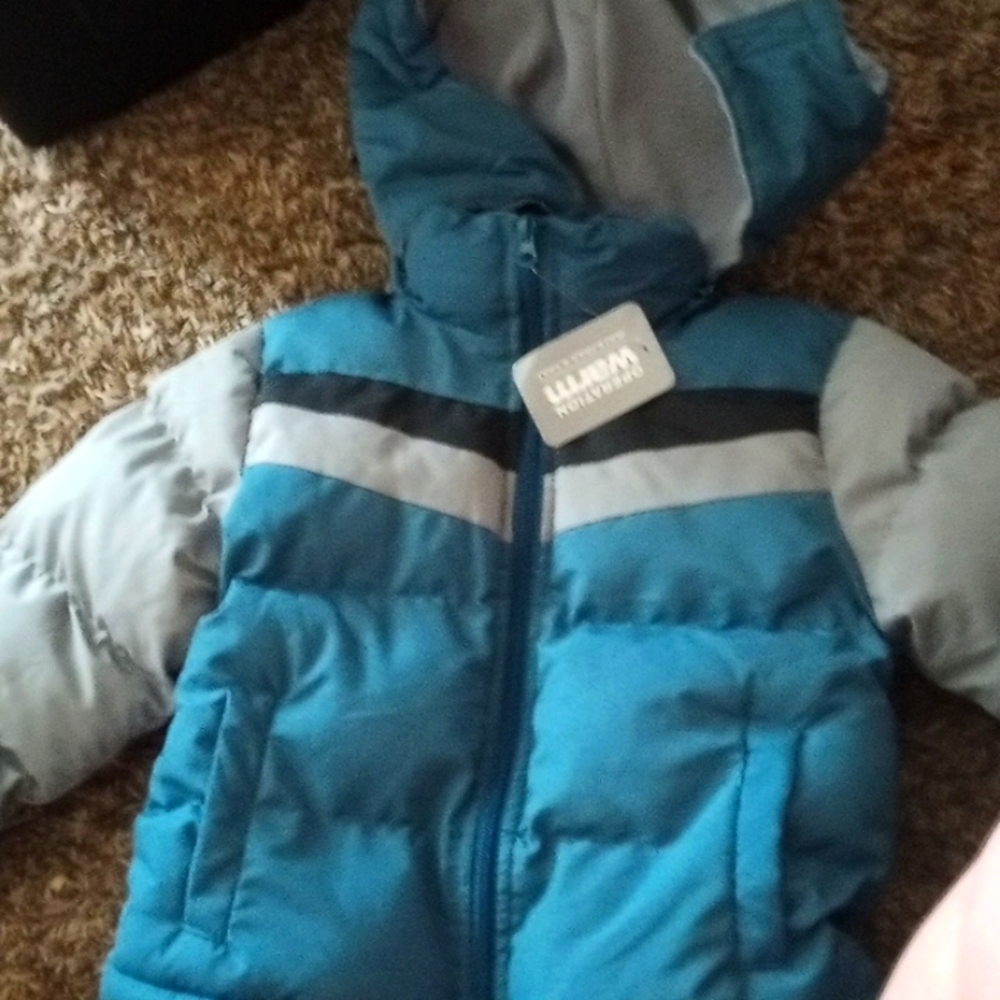 Winter Jacket blue and grey